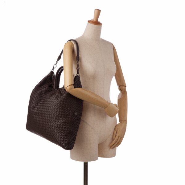 Brown Bottega Veneta Maxi Intrecciato Convertible Tote Satchel - Image 12