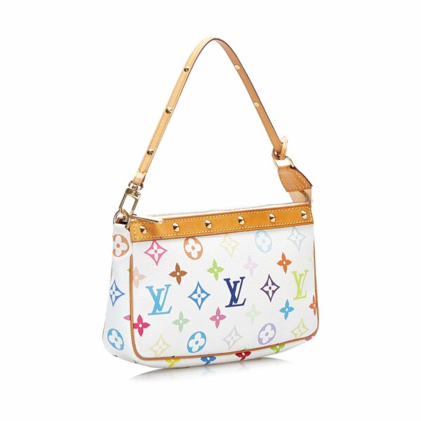 SALE LV Pochette Accessoires White Multicolor Monogram Canvas