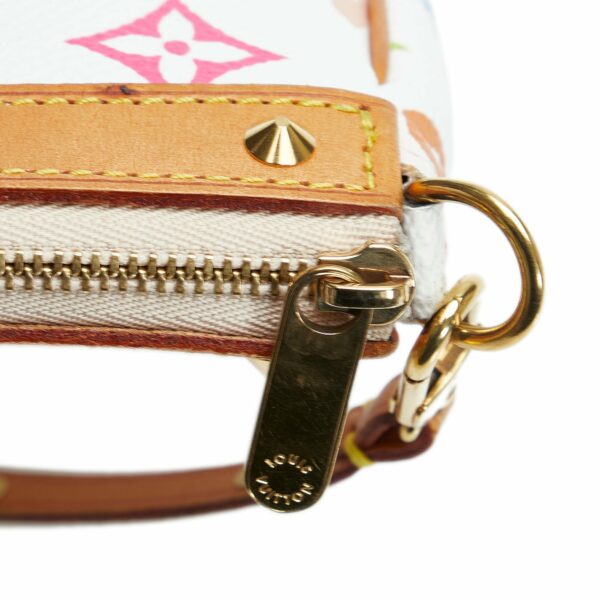 SALE LV Pochette Accessoires White Multicolor Monogram Canvas - Image 6