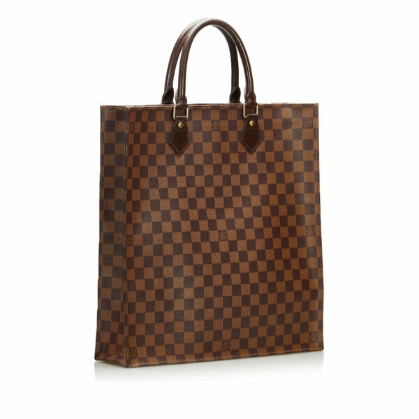 Brown LV Damier Ebene Sac Plat Tote Bag