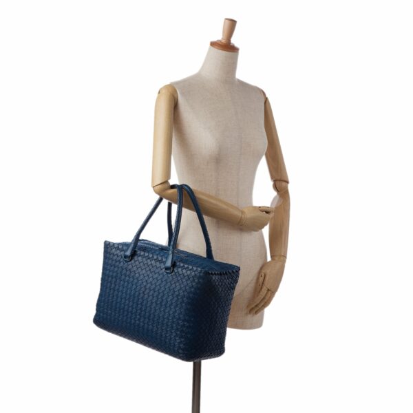 Blue Bottega Veneta Intrecciato Tote Bag - Image 13