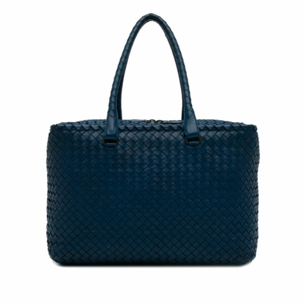 Blue Bottega Veneta Intrecciato Tote Bag - Image 2