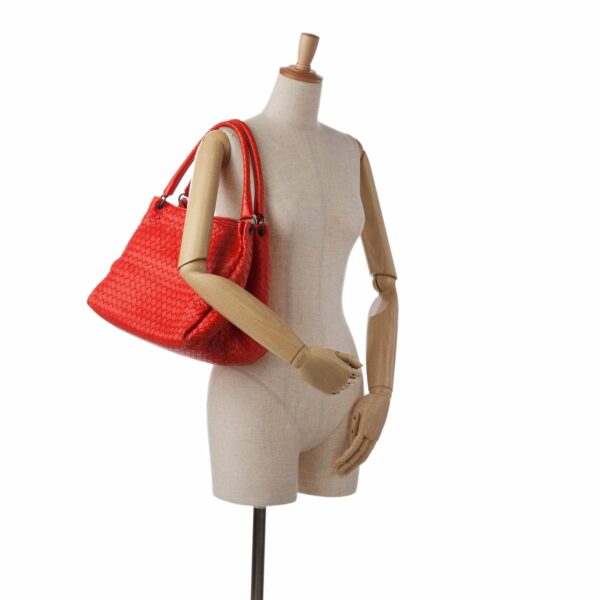 Red Bottega Veneta Intrecciato Parachute Tote - Image 9