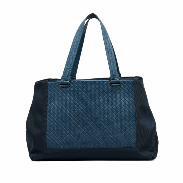 Blue Bottega Veneta Intrecciato Tote - Image 9