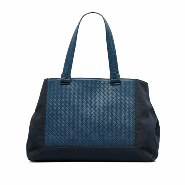 Blue Bottega Veneta Intrecciato Tote - Image 2