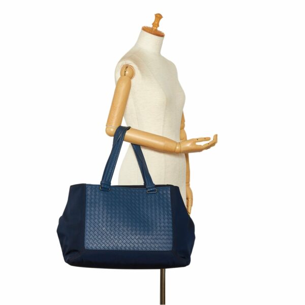 Blue Bottega Veneta Intrecciato Tote - Image 8