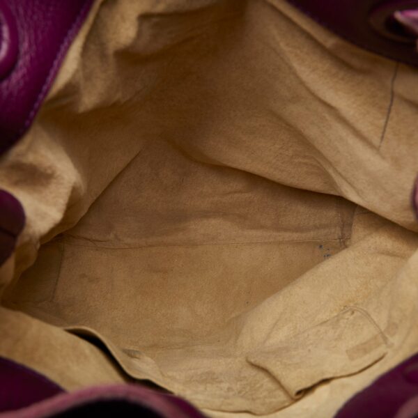 Purple Bottega Veneta Leather Julie Tote Bag - Image 4