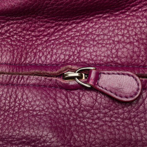 Purple Bottega Veneta Leather Julie Tote Bag - Image 7