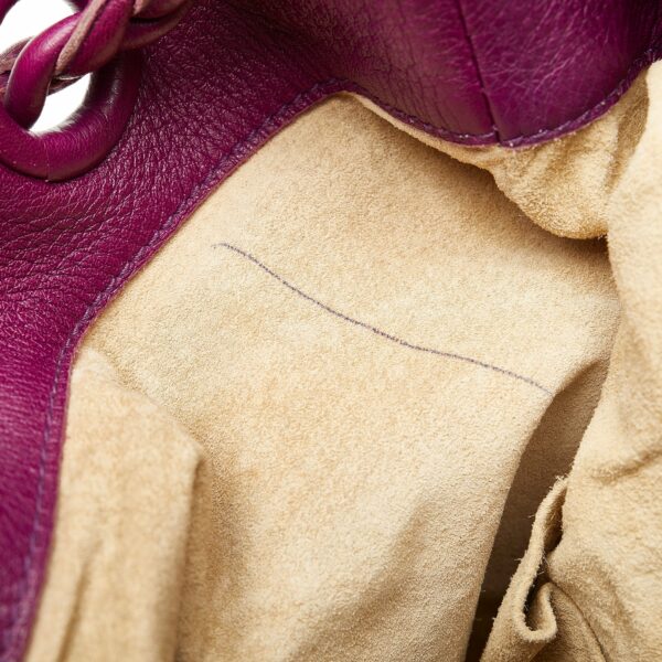 Purple Bottega Veneta Leather Julie Tote Bag - Image 8