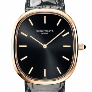 Patek Philippe Ellipse Black Dial Automatic In Rose Gold Watch 5738R-001