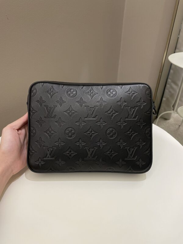 LV Duo Messenger Bag Black Monogram-Embossed Calf - Image 5