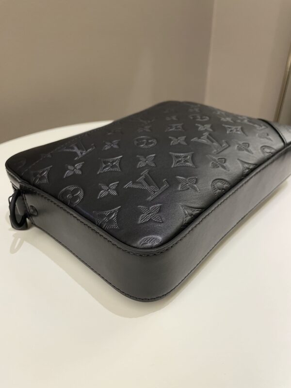 LV Duo Messenger Bag Black Monogram-Embossed Calf - Image 10