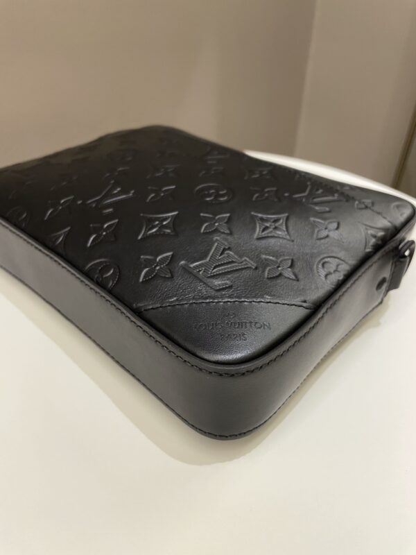 LV Duo Messenger Bag Black Monogram-Embossed Calf - Image 11