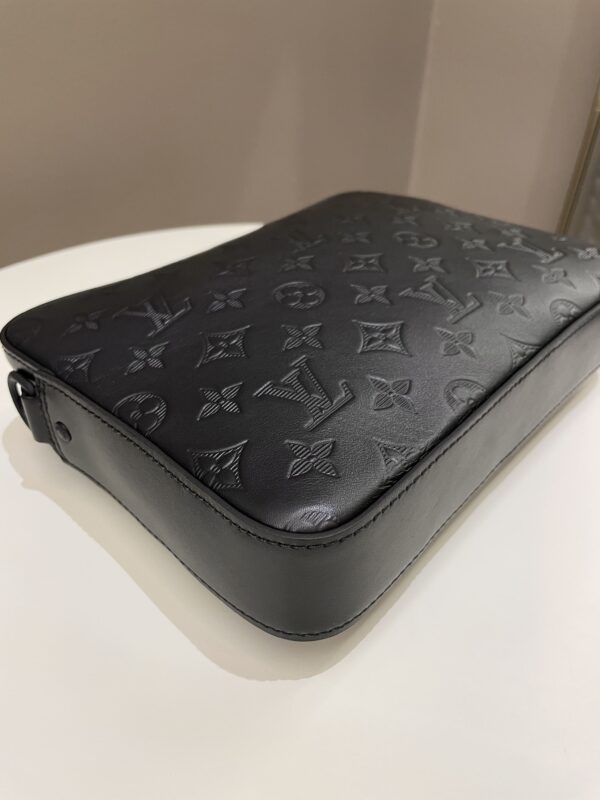 LV Duo Messenger Bag Black Monogram-Embossed Calf - Image 12