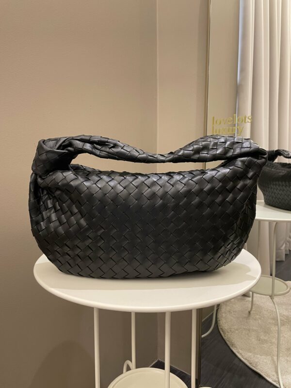 Bottega Veneta Jodie Shoulder Bag Black Leather - Image 3