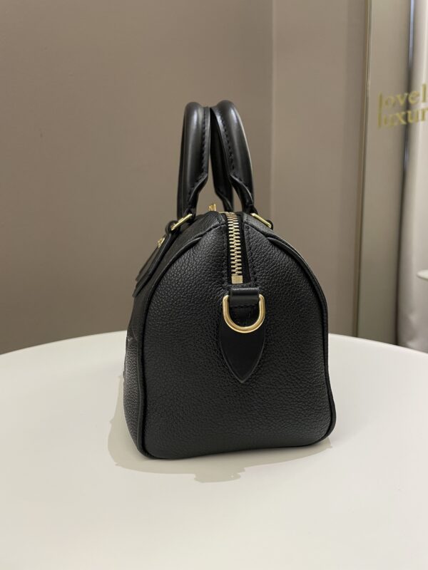 LV Speedy Bandoulière 20 Black Monogram Empreinte Leather - Image 5