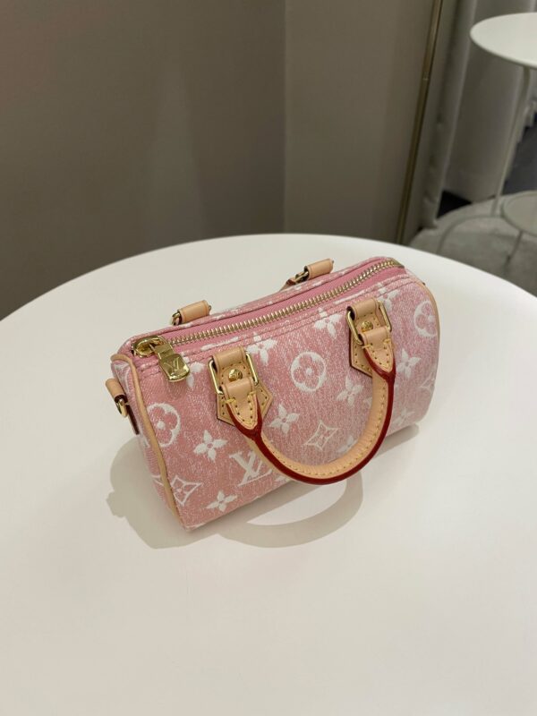 LV Nano Speedy Denim Rose - Image 4