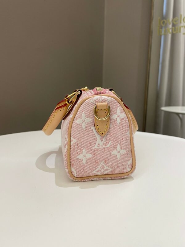 LV Nano Speedy Denim Rose - Image 6