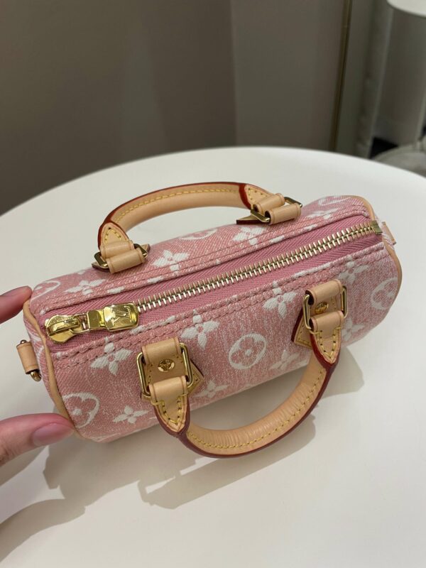 LV Nano Speedy Denim Rose - Image 12