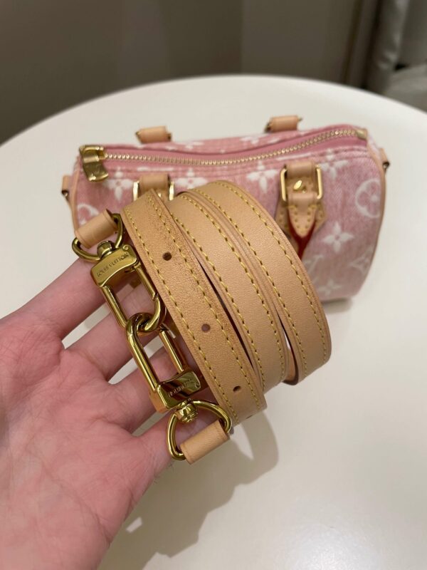 LV Nano Speedy Denim Rose - Image 14