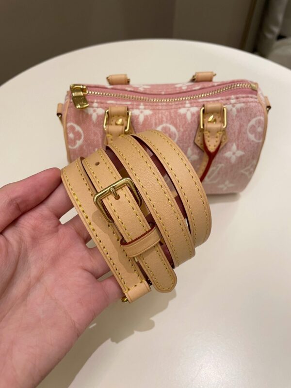 LV Nano Speedy Denim Rose - Image 15