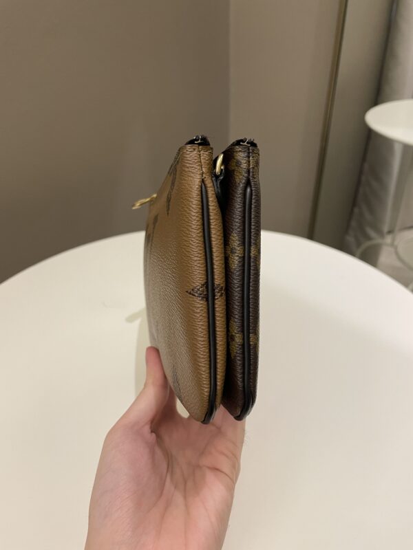 LV Double Zip Pochette Monogram Giant Reverse - Image 5