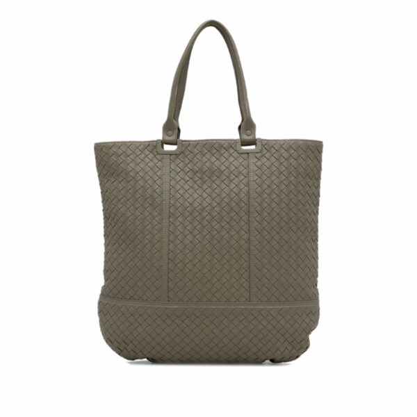 Gray Bottega Veneta Intrecciato Nappa Tote - Image 2