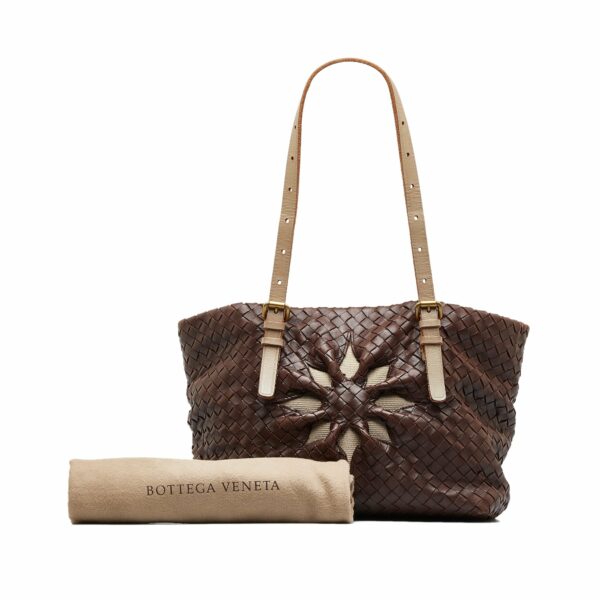 Brown Bottega Veneta Intrecciato Marquise Flower Tote - Image 16