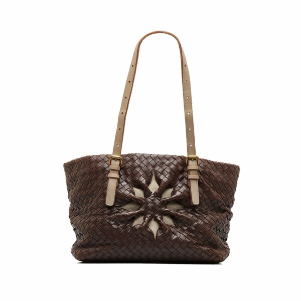 Brown Bottega Veneta Intrecciato Marquise Flower Tote - Image 2