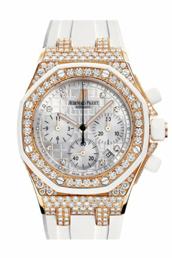 Audemars Piguet Royal Oak Offshore Diamond Chronograph Rose Gold Ladies Watch 26092Ok.zz.d010Ca.01