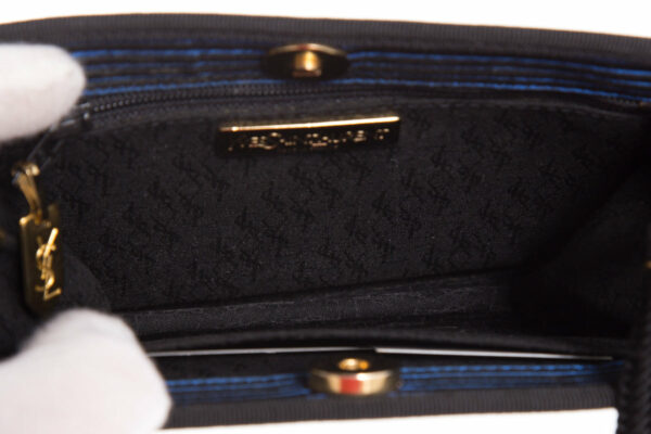 YSL Navy & Black Handbag - Image 6