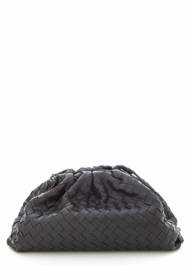 Bottega Veneta Black Intrecciato Oversized Clutch - Image 7