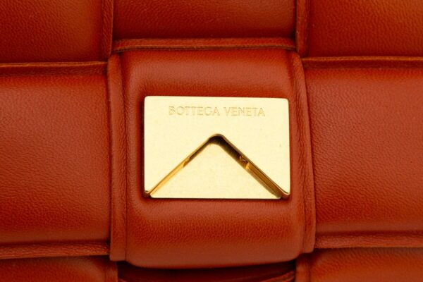 Bottega Veneta Orange Cassette Chain Handbag - Image 5