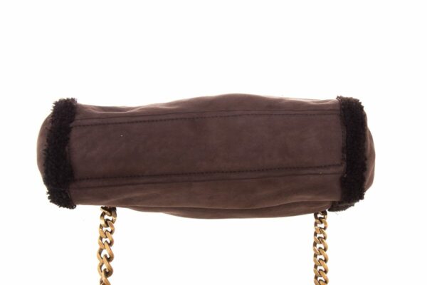 YSL Vintage Brown Shearling Handbag - Image 4