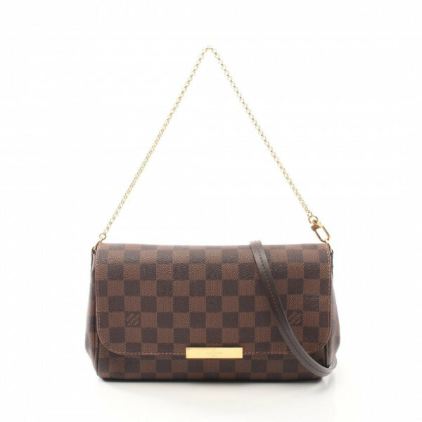 LV Damier Ebene Canvas Favorite Bag,Brown