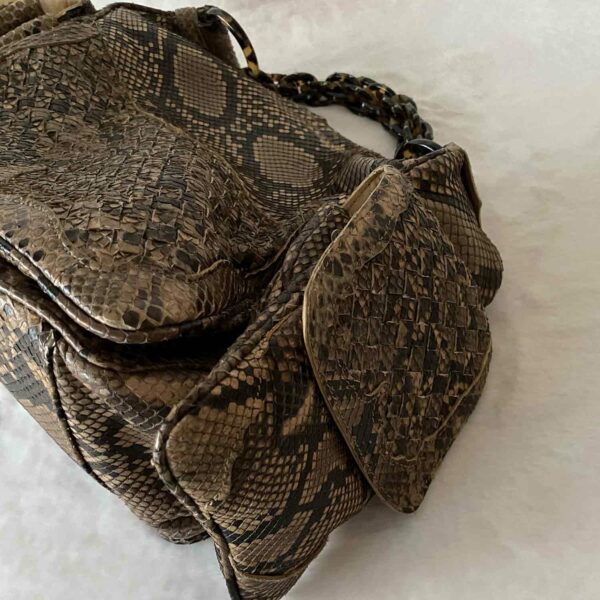 Bottega Veneta Intrecciato Snake Skin Hobo Bag - Image 8