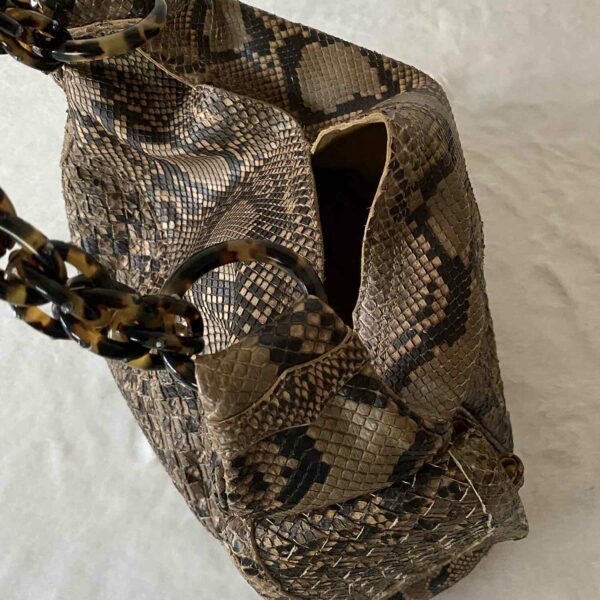 Bottega Veneta Intrecciato Snake Skin Hobo Bag - Image 9