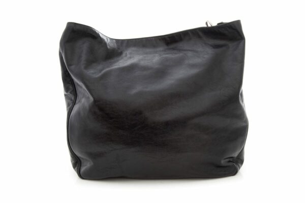 YSL Black Patent Leather Hobo Handbag - Image 3