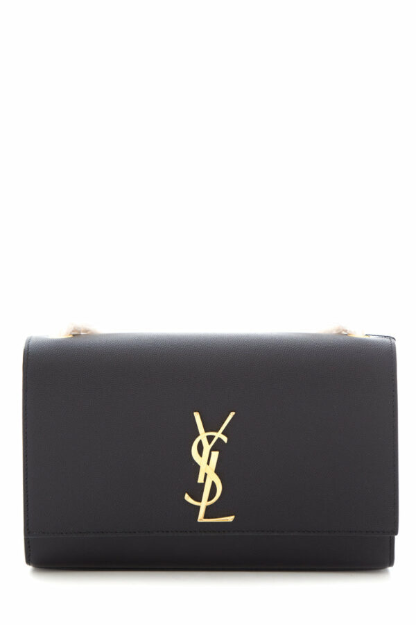 YSL Kate Medium Grain De Poudre Black Leather Shoulder Bag - Image 7