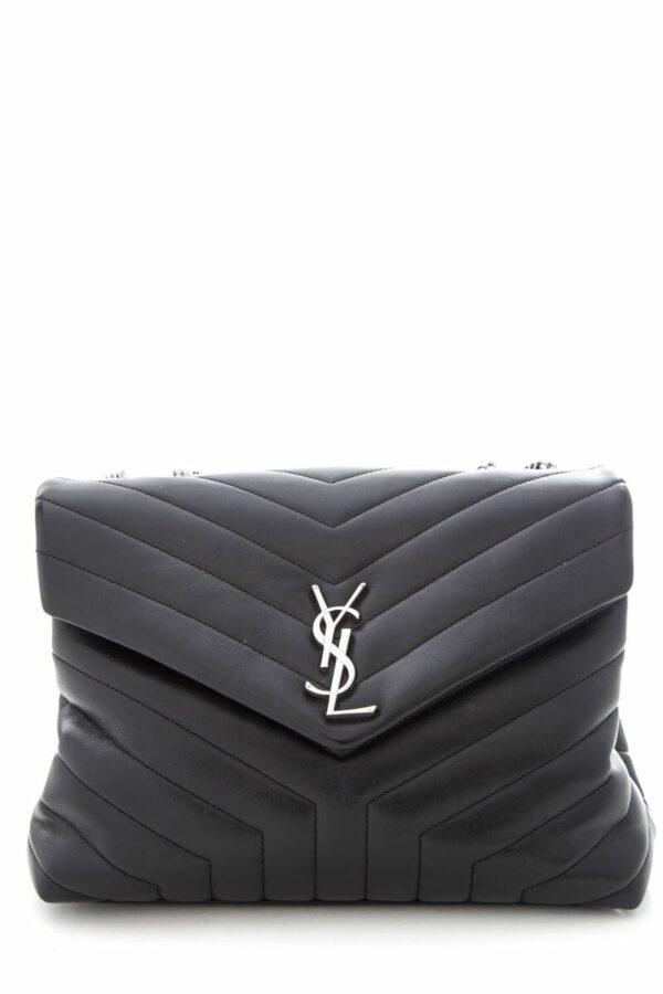 YSL Black Matelasse Calfskin Handbag - Image 8