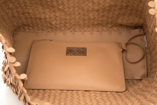 Bottega Veneta Limited Tan Poussin Paillettes Cabat Tote - Image 5