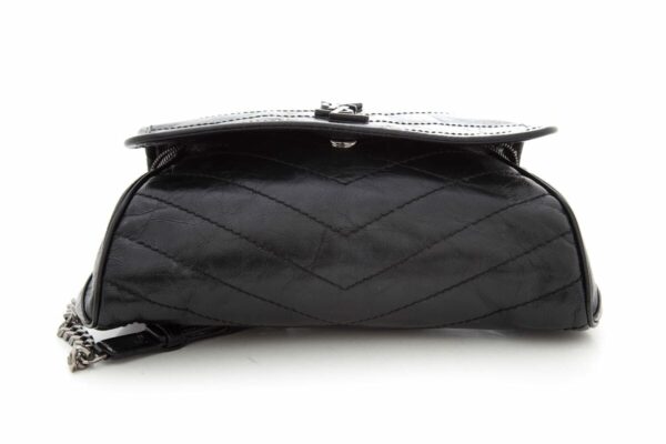 YSL Black Leather Nicki Handbag - Image 4