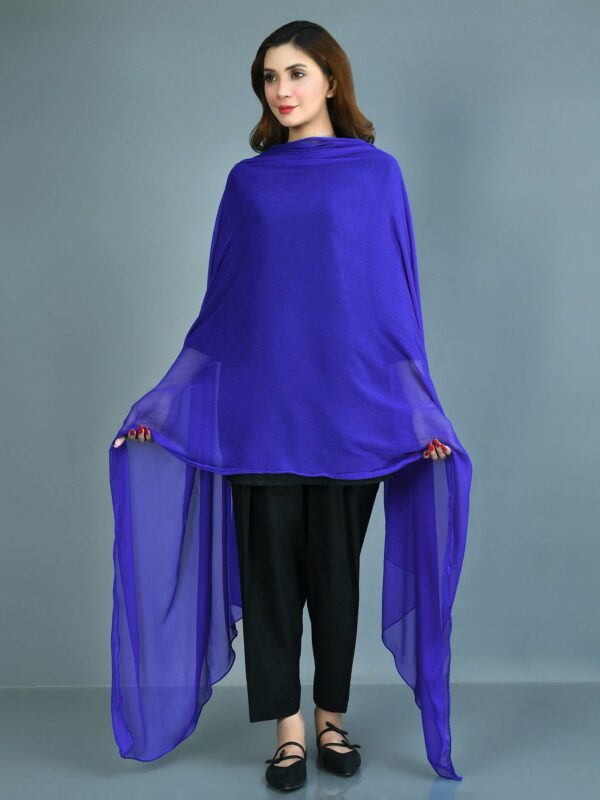 Chiffon Dupatta - Royal Blue - Image 2