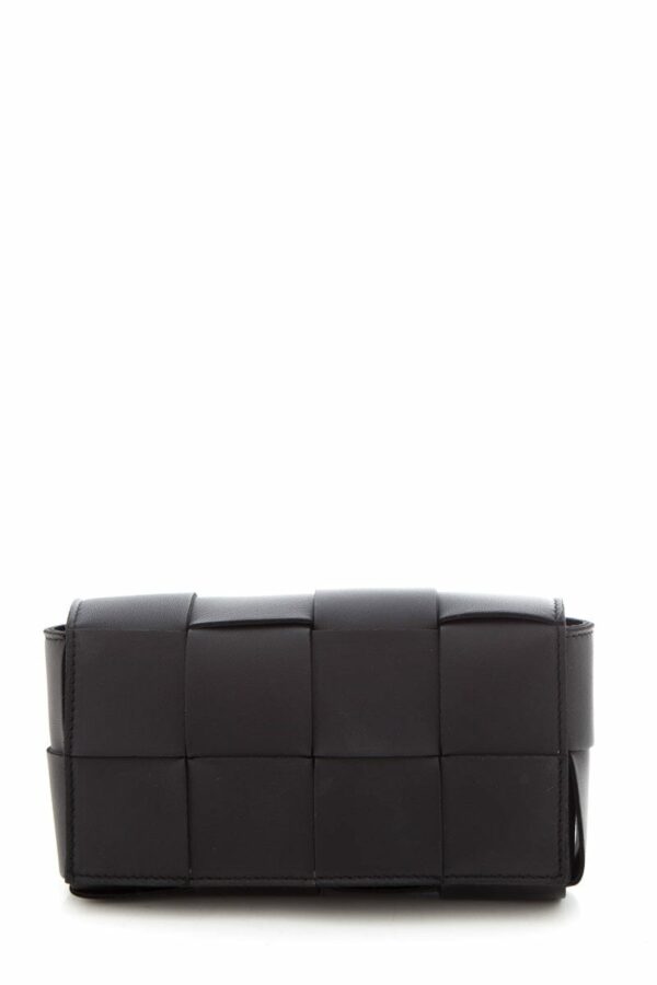 Bottega Veneta Black Cassette Leather Belt Bag - Image 7