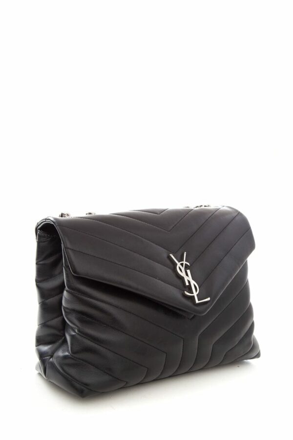 YSL Black Matelasse Calfskin Handbag - Image 2