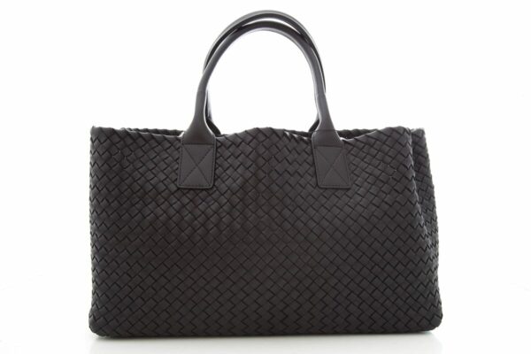 Bottega Veneta Black Cabat Intrecciato Leather Tote - Image 4