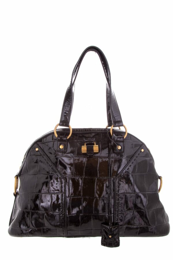 YSL Vintage Black patent Handbag - Image 10