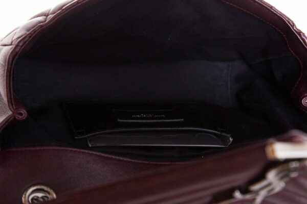 YSL Burgundy Classic Medium College Bag - Image 6