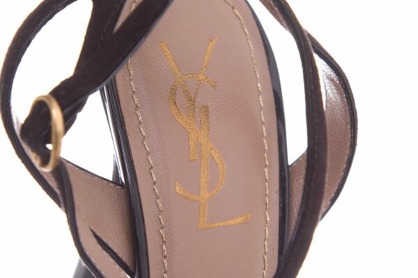 YSL Dark Brown Suede Platform Heels SZ 41 - Image 7