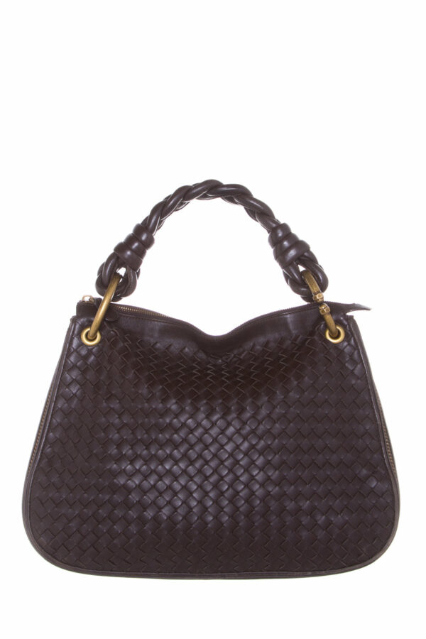 Bottega Veneta Brown Braided Triple Chain Hobo - Image 10